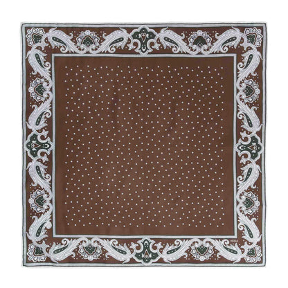 Serà Fine Silk | Waves - Brown Cotton & Silk Bandana