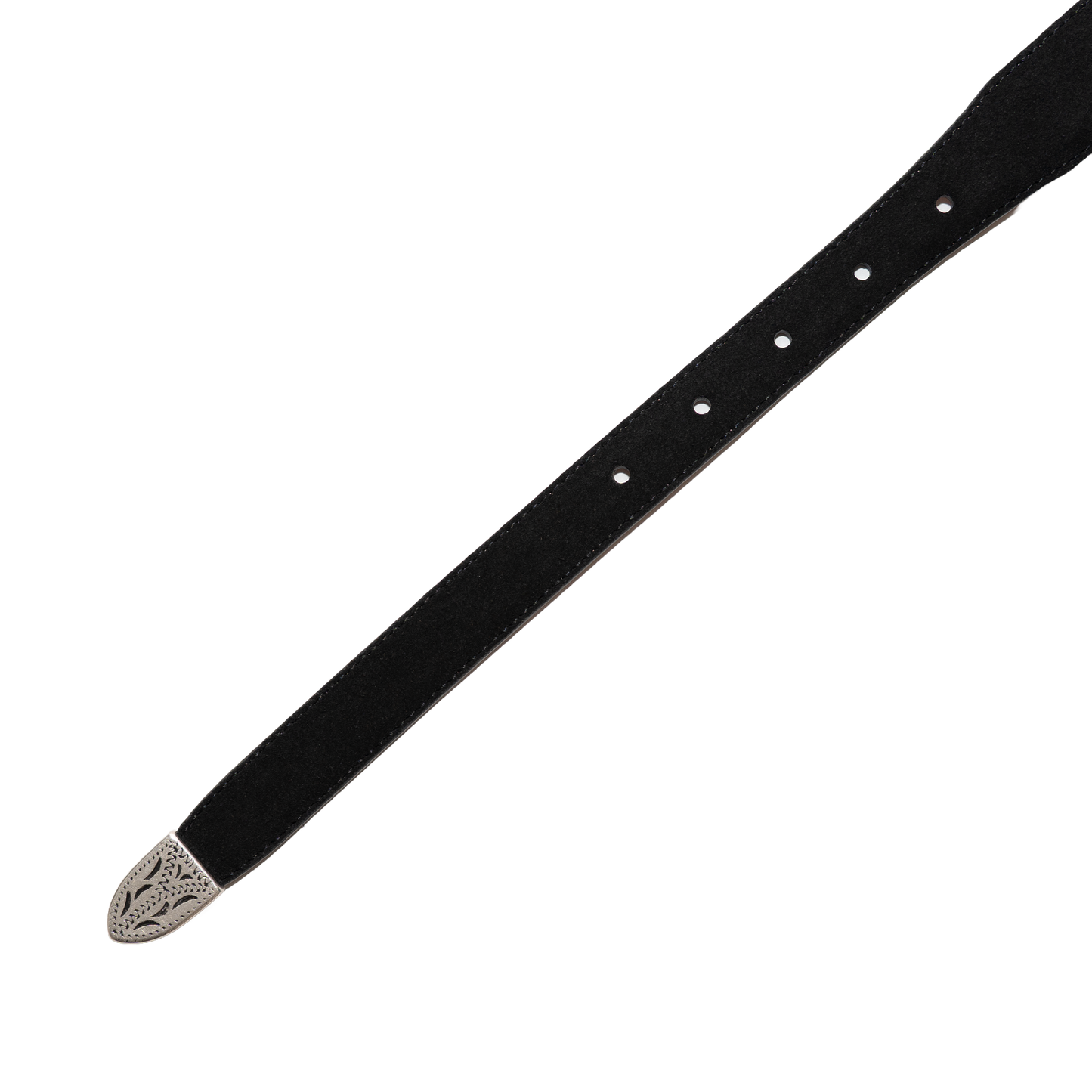 Simonnot Godard | Western Suede 3cm Silver Black Belt