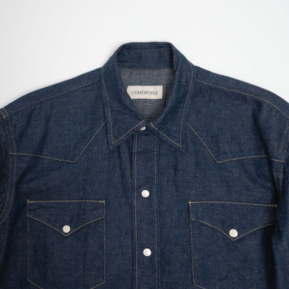 Coherence |  Abiquiu Western Shirt Logger Selvedge Denim Indigo
