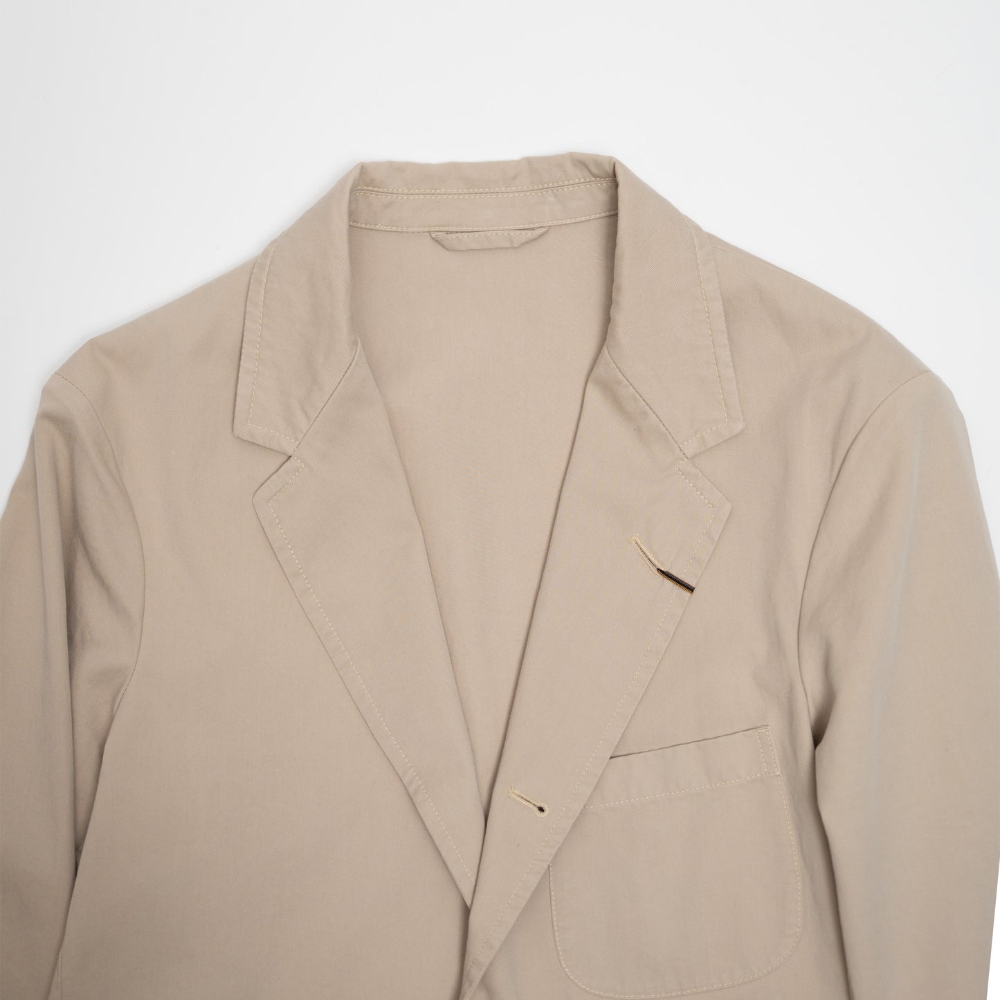 Orbium | Cotton Twill Brass Button Workdress Jacket Beige