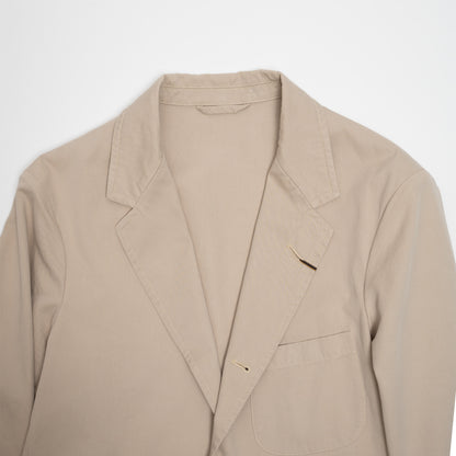 Orbium | Cotton Twill Brass Button Workdress Jacket Beige
