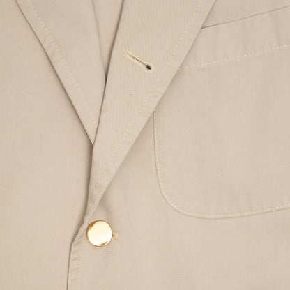Orbium | Cotton Twill Brass Button Workdress Jacket Beige