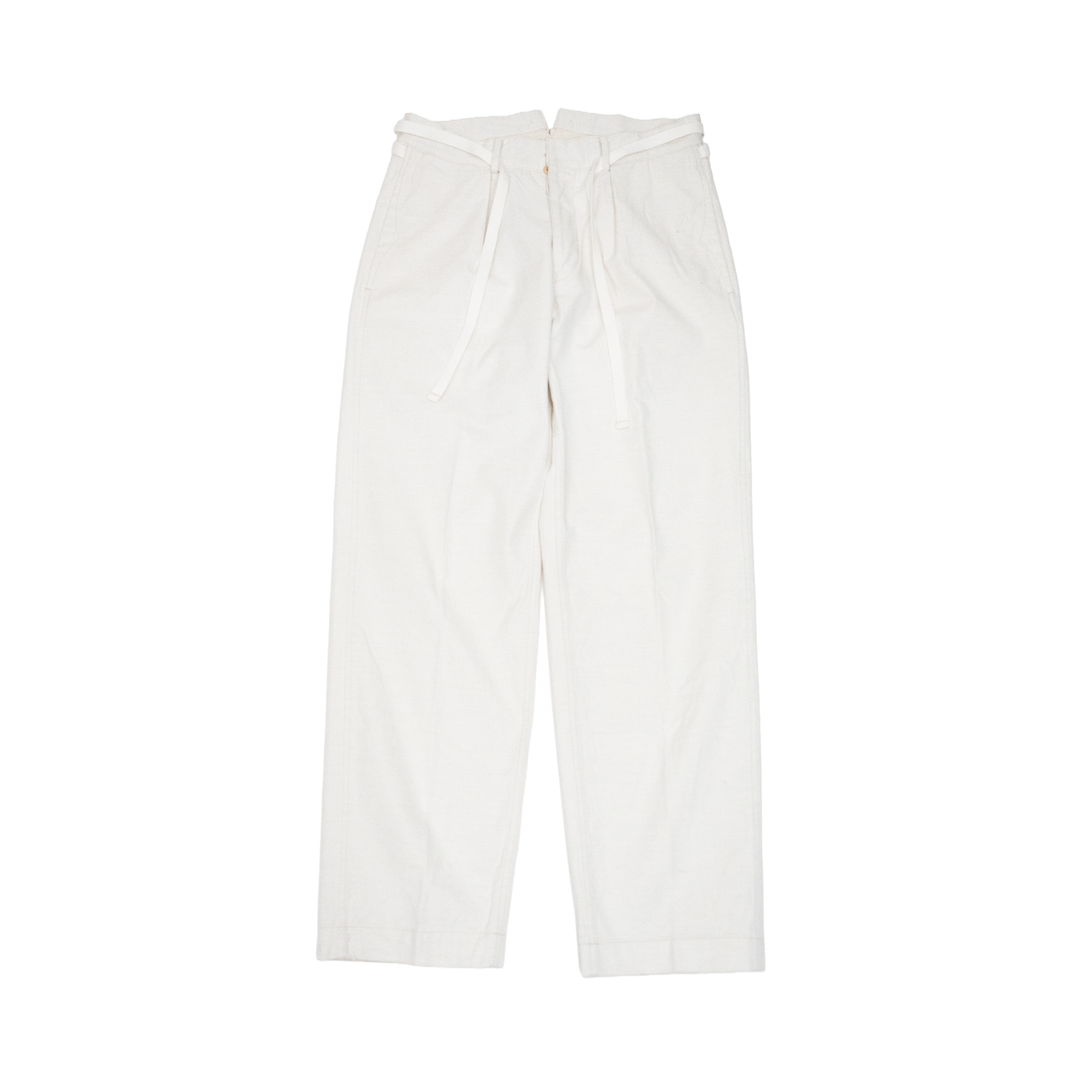 Coherence | Alain Selvedge Yacht Canvas Trousers White