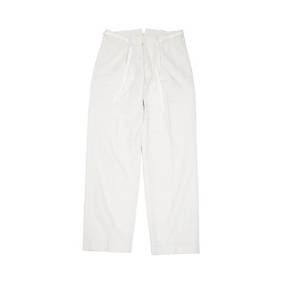 Coherence | Alain Selvedge Yacht Canvas Trousers White