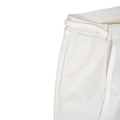 Coherence | Alain Selvedge Yacht Canvas Trousers White
