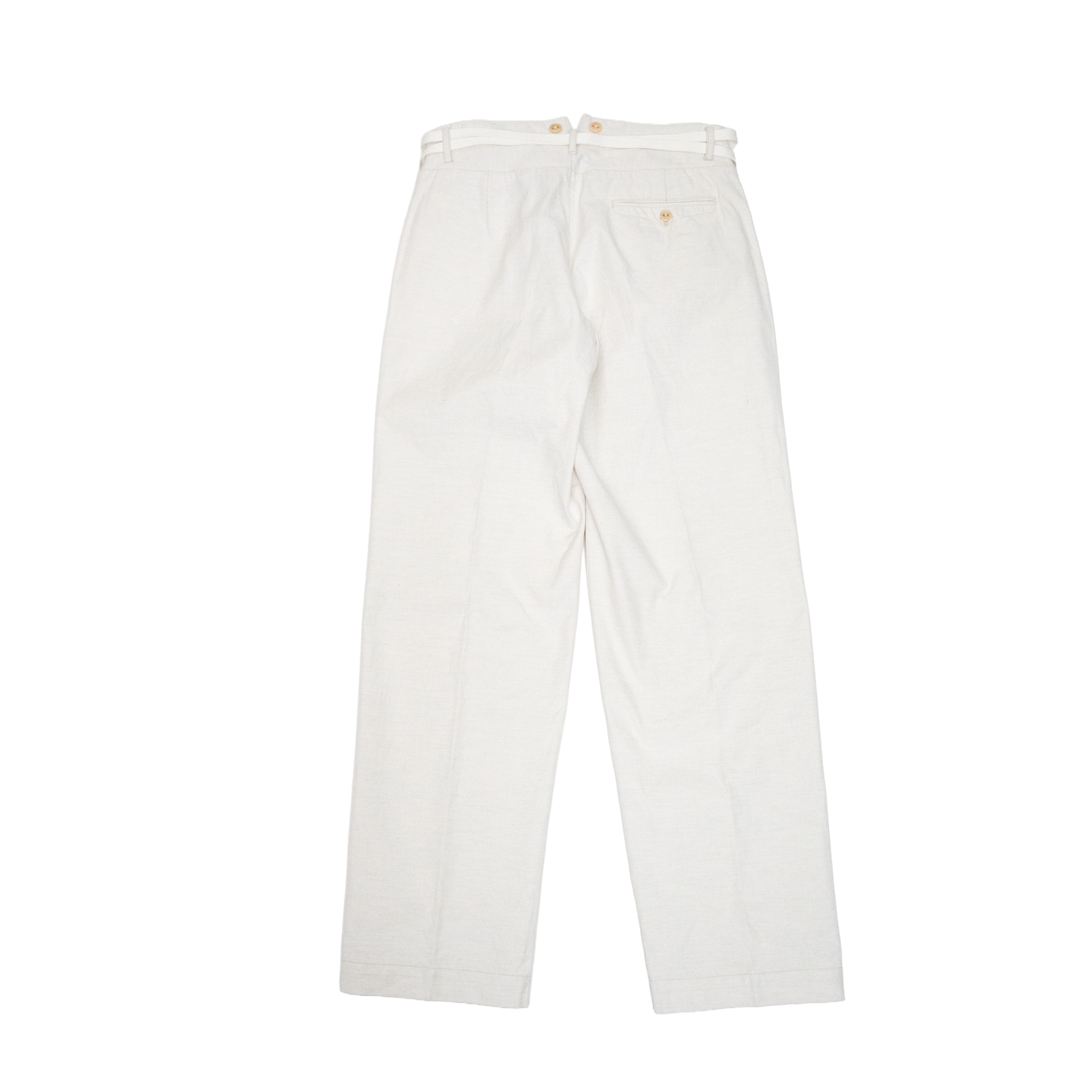 Coherence | Alain Selvedge Yacht Canvas Trousers White