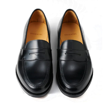 Oriental Shoemaker | Albers Penny Loafer Black Calf