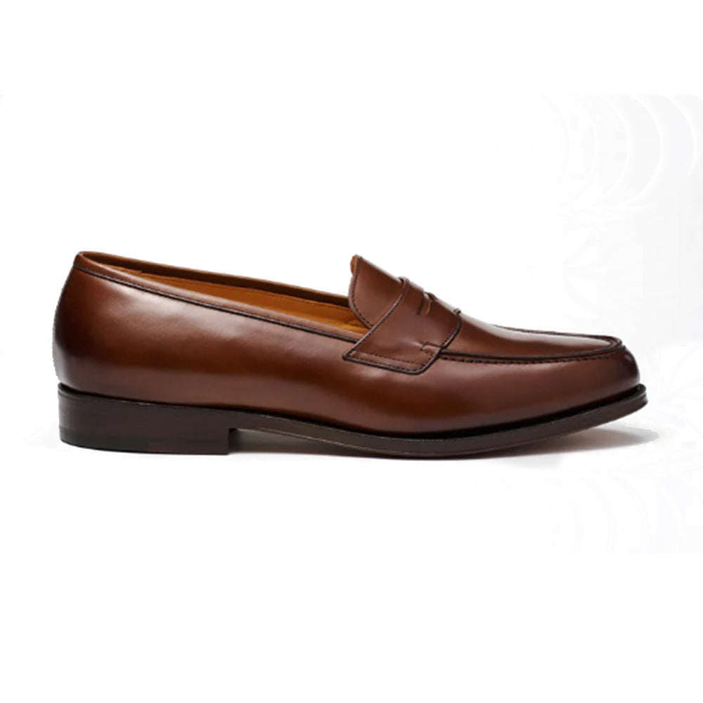 Oriental Shoemaker | Albers Penny Loafer Antique Brown Calf