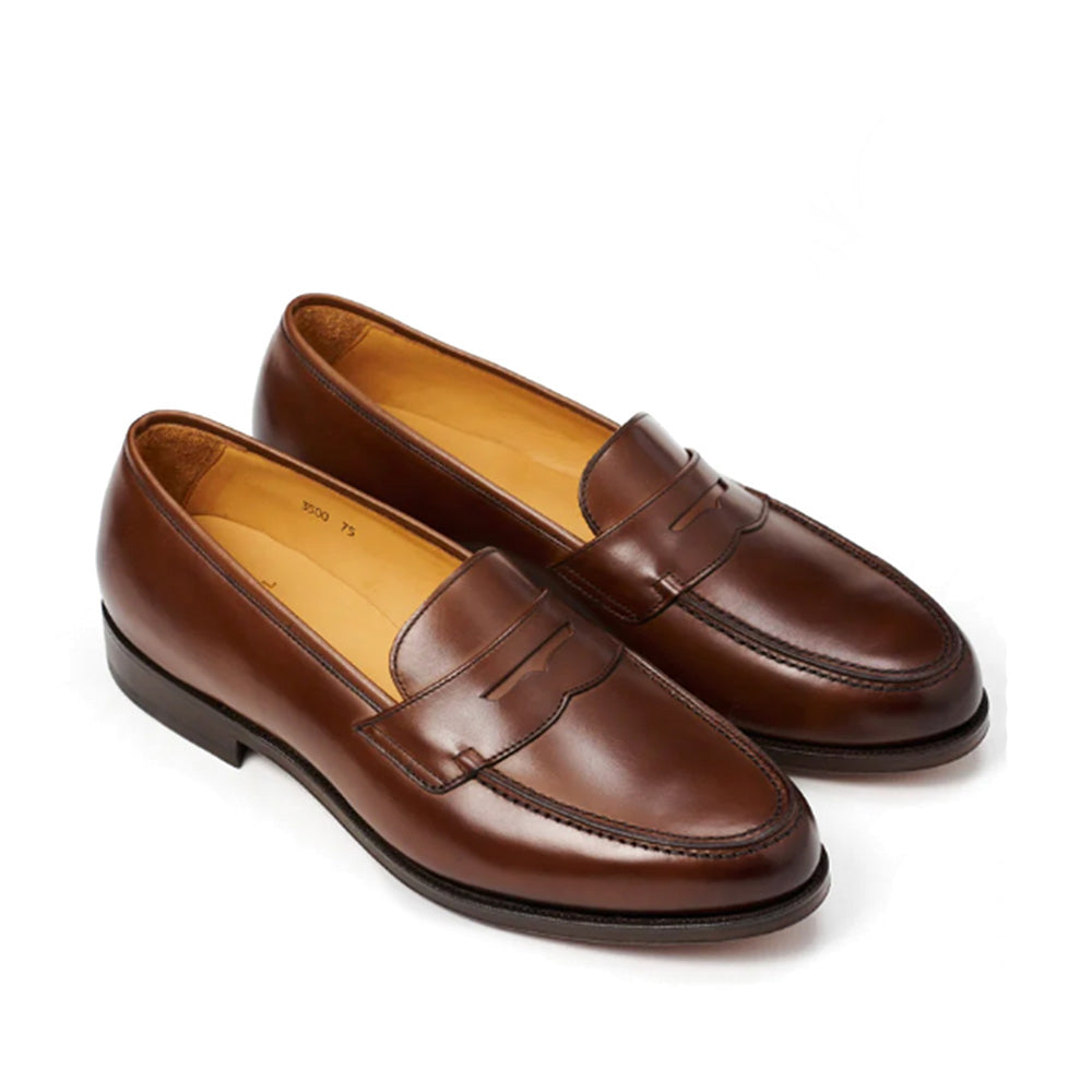 Oriental Shoemaker | Albers Penny Loafer Antique Brown Calf