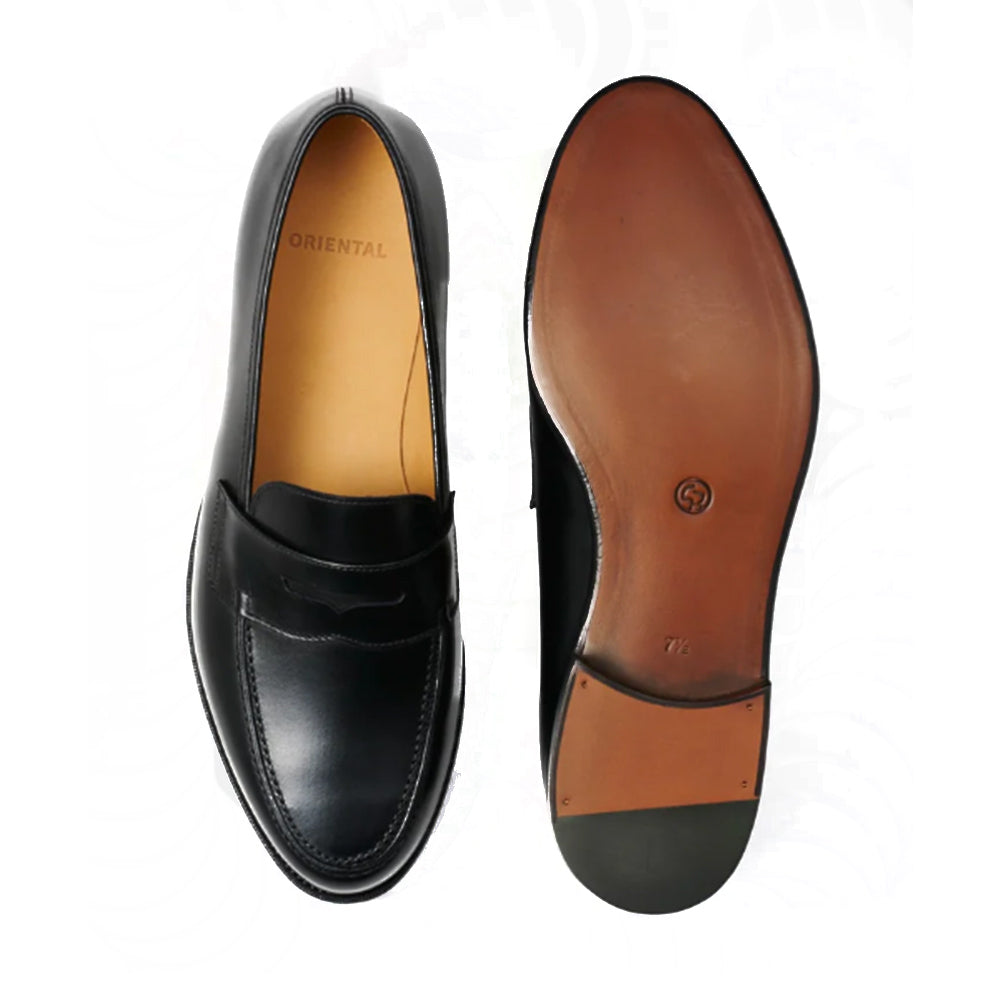 Oriental Shoemaker | Albers Penny Loafer Black Calf