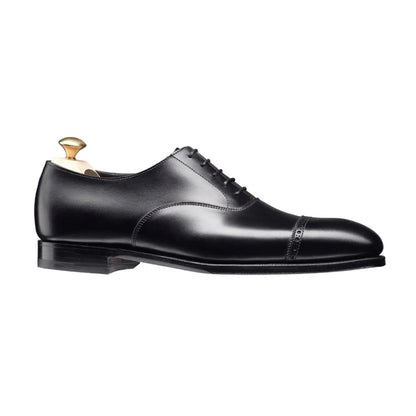 Crockett & Jones | Belgrave Medallion Toe Cap Oxford Black Calf