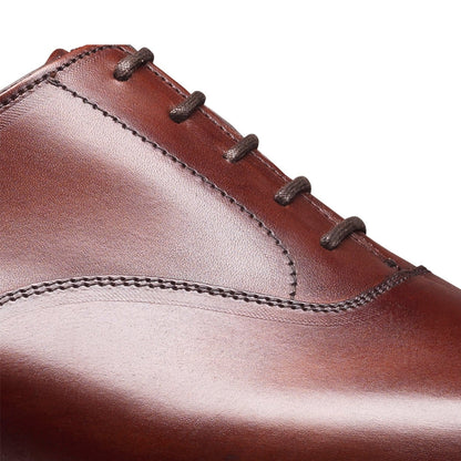 Crockett & Jones | Belgrave Medallion Toe Cap Oxford Chestnut Antique Calf