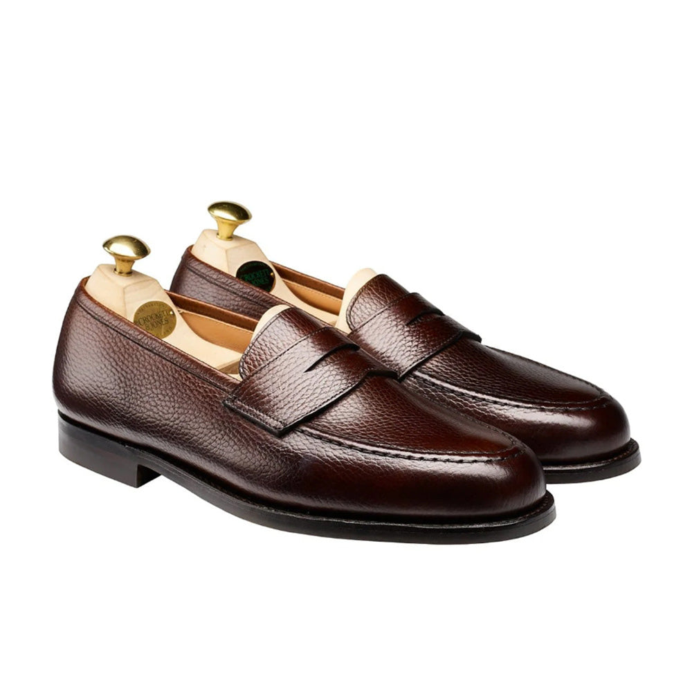 Crockett &amp; Jones | Boston Penny Loafer Dark Brown Country Calf