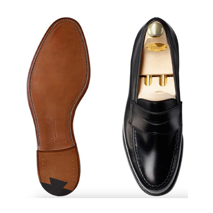 Crockett &amp; Jones | Boston Penny Loafer Black Cavalry Calf