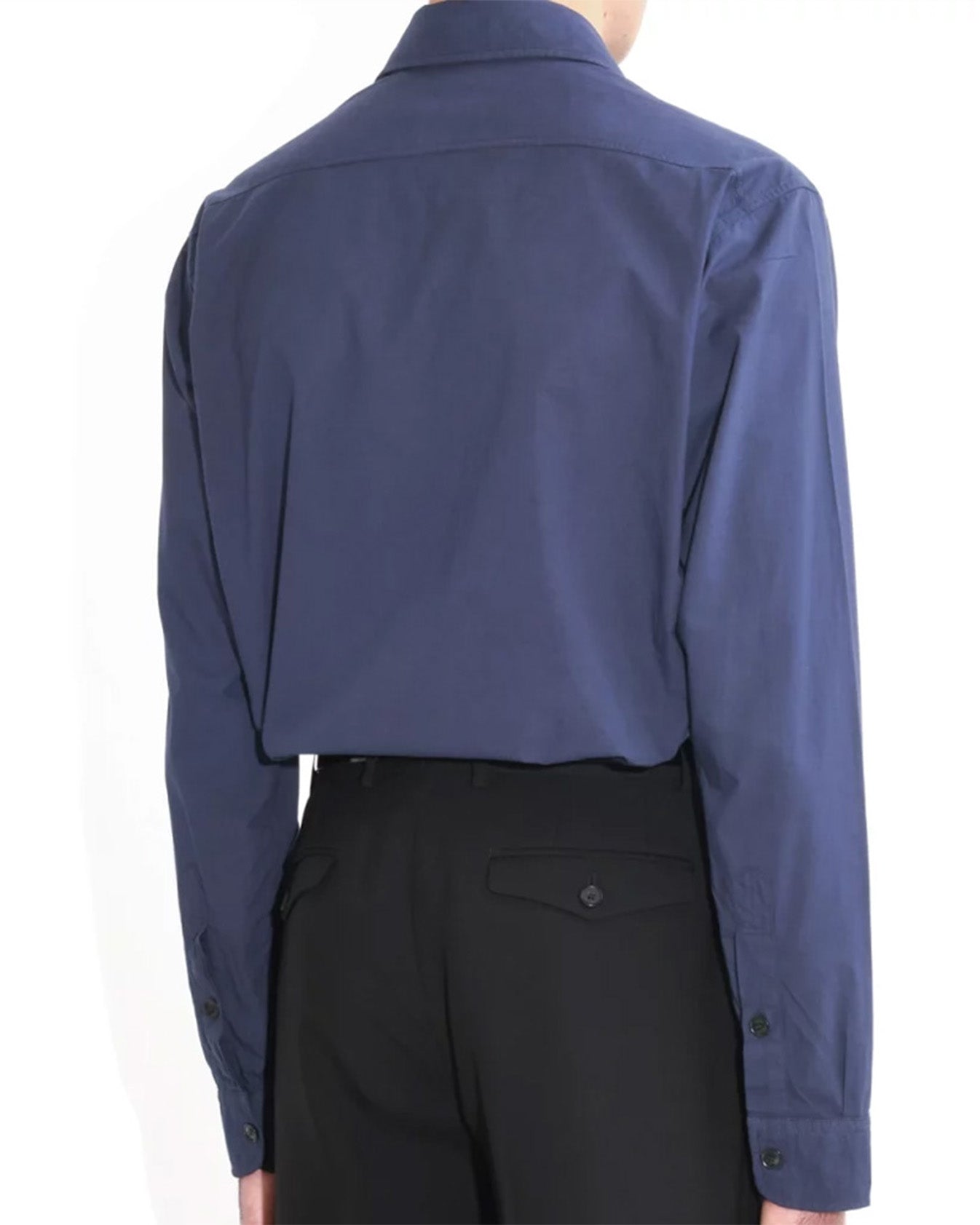 Husbands Paris | Boy Scout Shirt In Poplin Dark Cobalt Blue