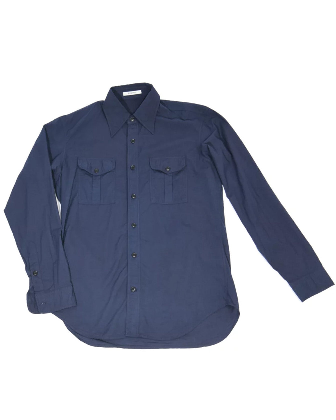Husbands Paris | Boy Scout Shirt In Poplin Dark Cobalt Blue
