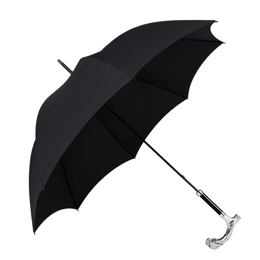 Fox Umbrella | Nickel Bulldog Head Black