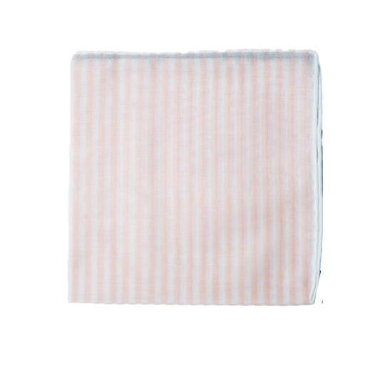 Simonnot Godard | Buren Pink Stripe Pocket Square