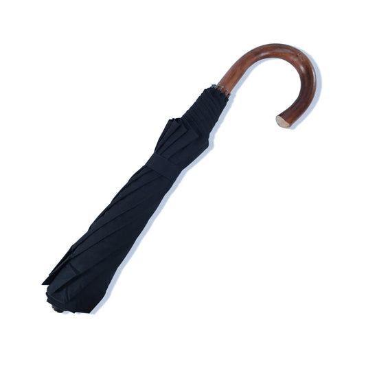 Fox Umbrella | Chestnut Crook Handle Telescopic Navy