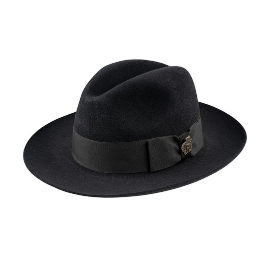 Christys' | Classic Fur Flet Fedora Black