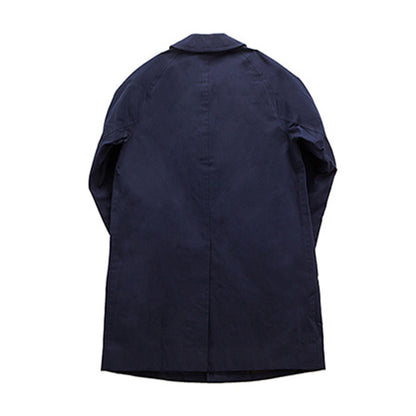 Coherence | Corb II Gabardine Dark Blue Single Breasted Coat