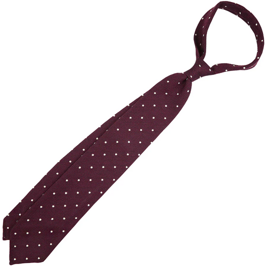 Shibumi Firenze | Dotted Wool/Silk Grenadine Tie Dark Red