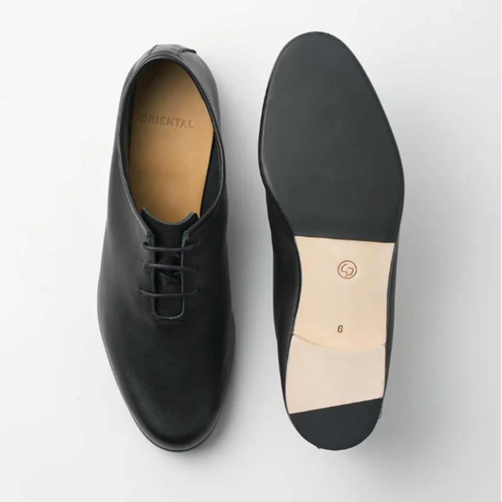 Oriental Shoemaker | Fred Wholecut Jazz Shoe Soft Grain Calf Black