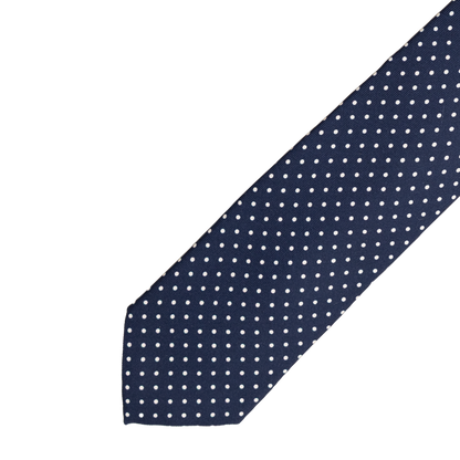 Holliday & Brown | Small Dotted Tie Navy J8495 3