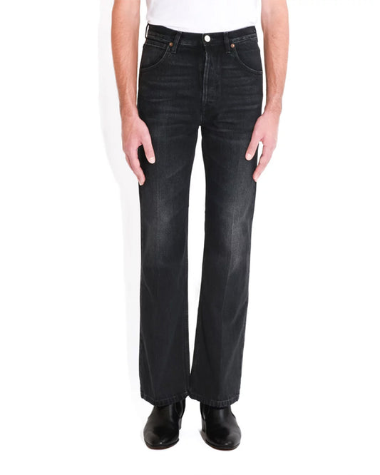Husbands Paris | Flared High Waisted Jeans In Denim Washed Black