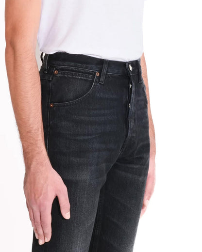 Husbands Paris | Flared High Waisted Jeans In Denim Washed Black