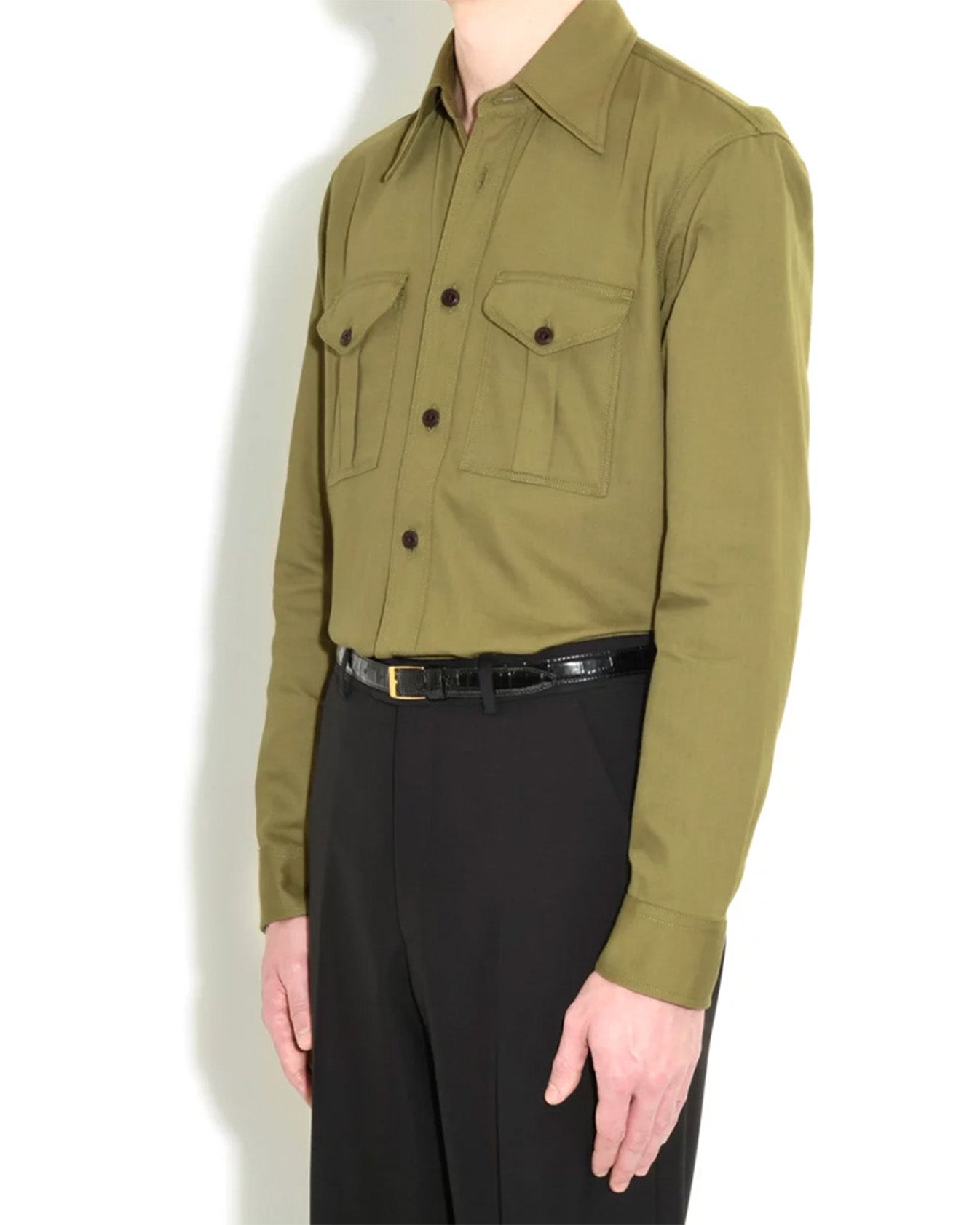 Husbands Paris | Boy Scout Shirt In Twill Khaki – OAKROOM