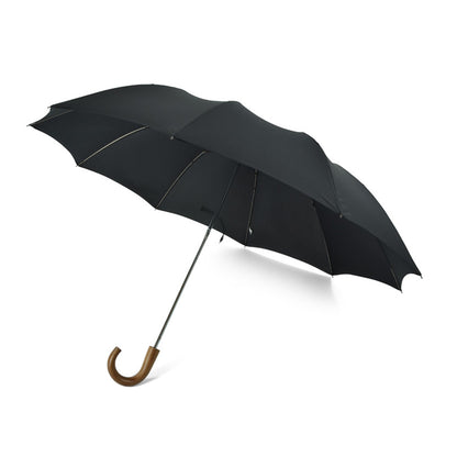 Fox Umbrella | Maple Crook Handle Telescopic Black