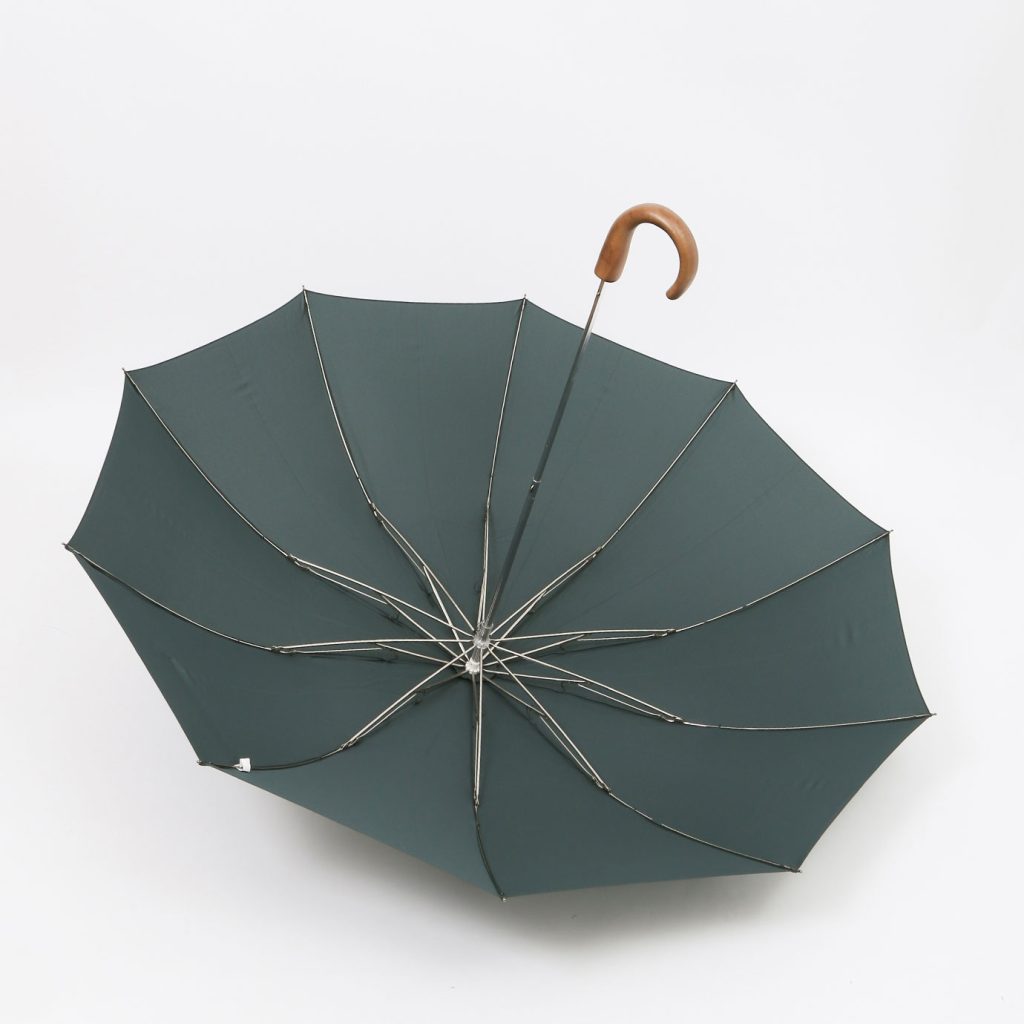 Fox Umbrella | Maple Crook Handle Telescopic Green