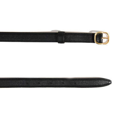 Husbands Paris | Thin Belt in Italian Nappa Calfskin Black