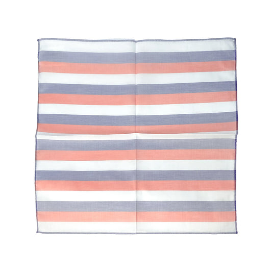 Simonnot Godard | Multi Color Stripe Pocket Square