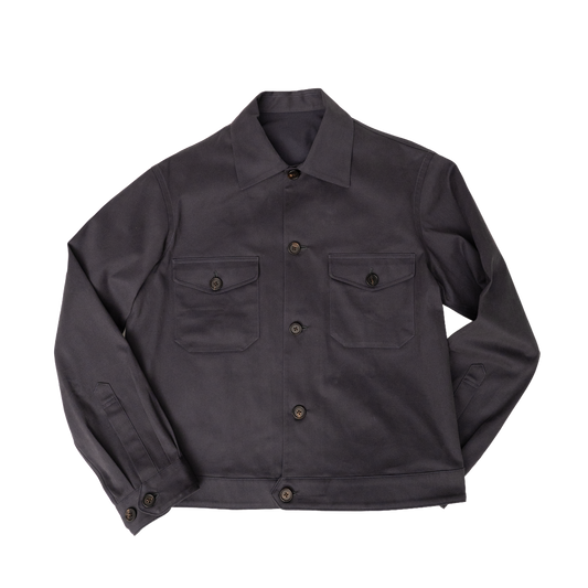 Ascot Chang | Cotton Nomad Jacket Slate Blue