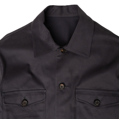 Ascot Chang | Cotton Nomad Jacket Slate Blue