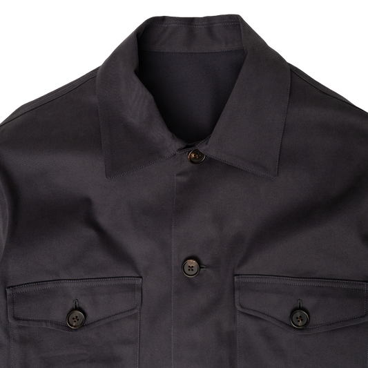Ascot Chang | Cotton Nomad Jacket Slate Blue