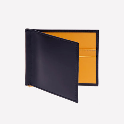 Ettinger | Bridle Hide Money Clip Wallet Navy/London Tan