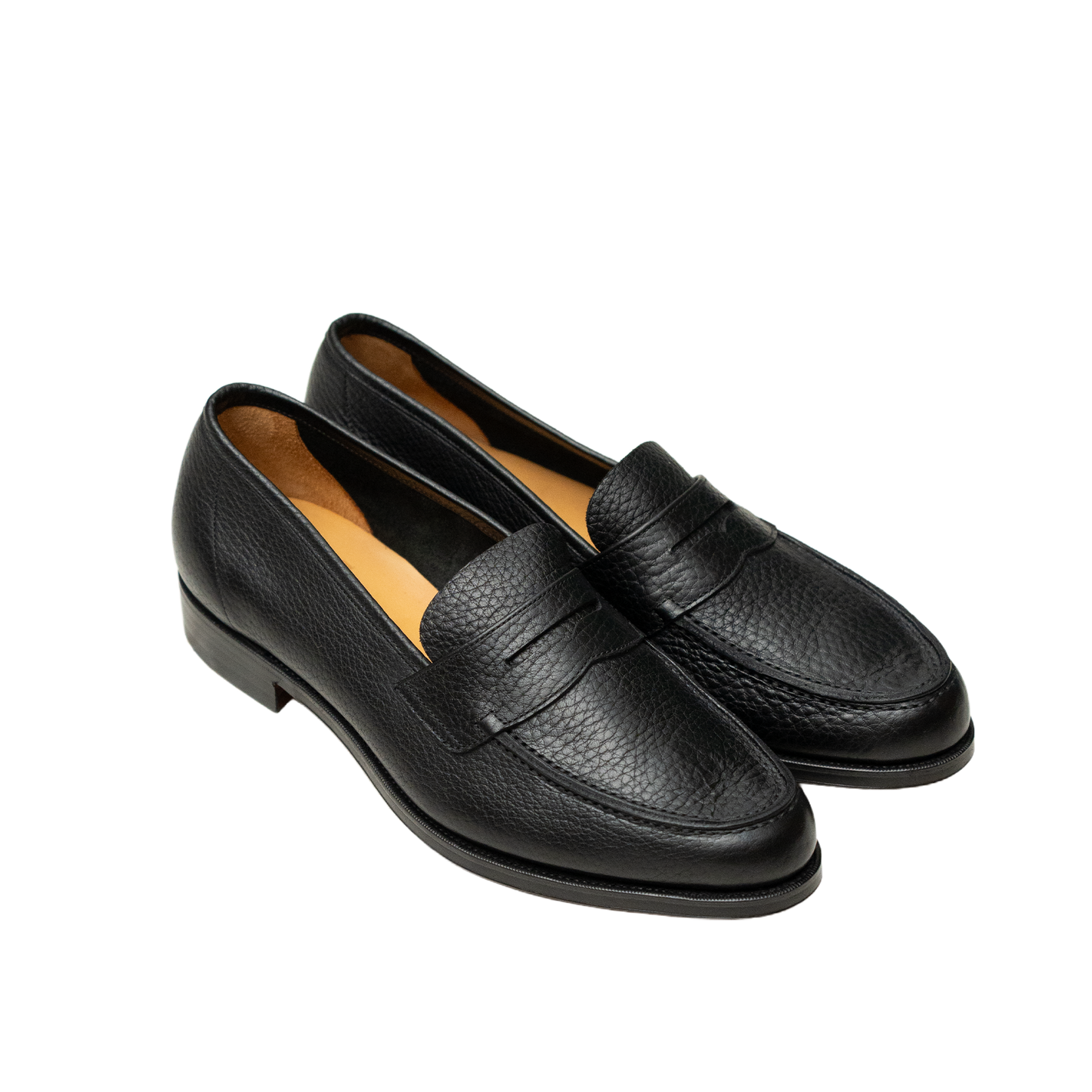 Oriental Shoemaker | Albers Unlined Penny Loafer Black Grain