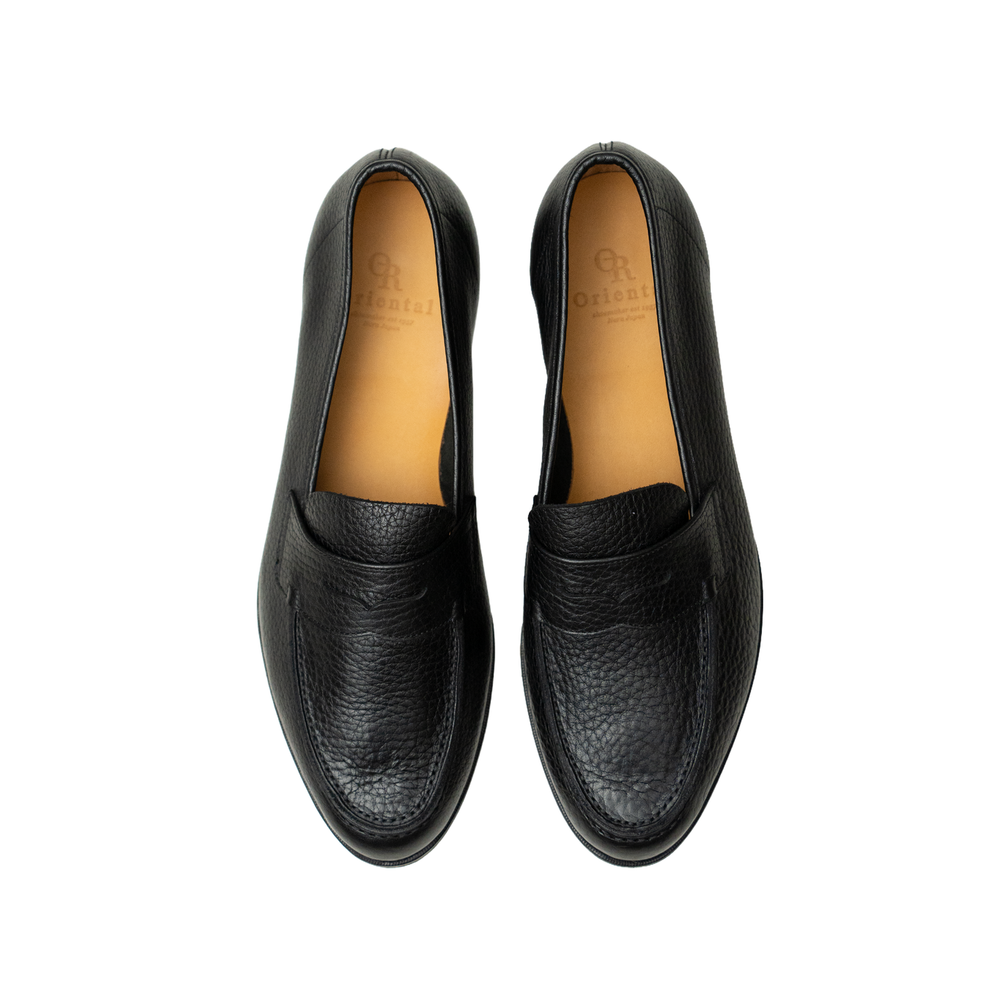 Oriental Shoemaker | Albers Unlined Penny Loafer Black Grain