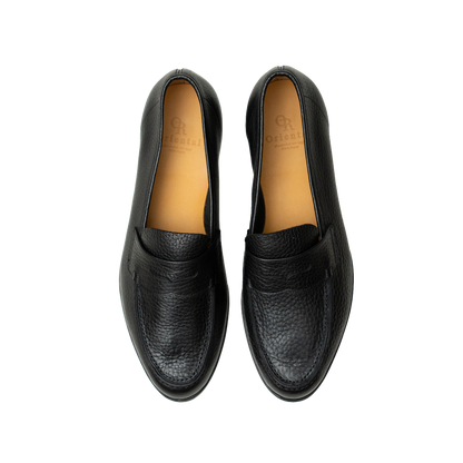 Oriental Shoemaker | Albers Unlined Penny Loafer Black Grain