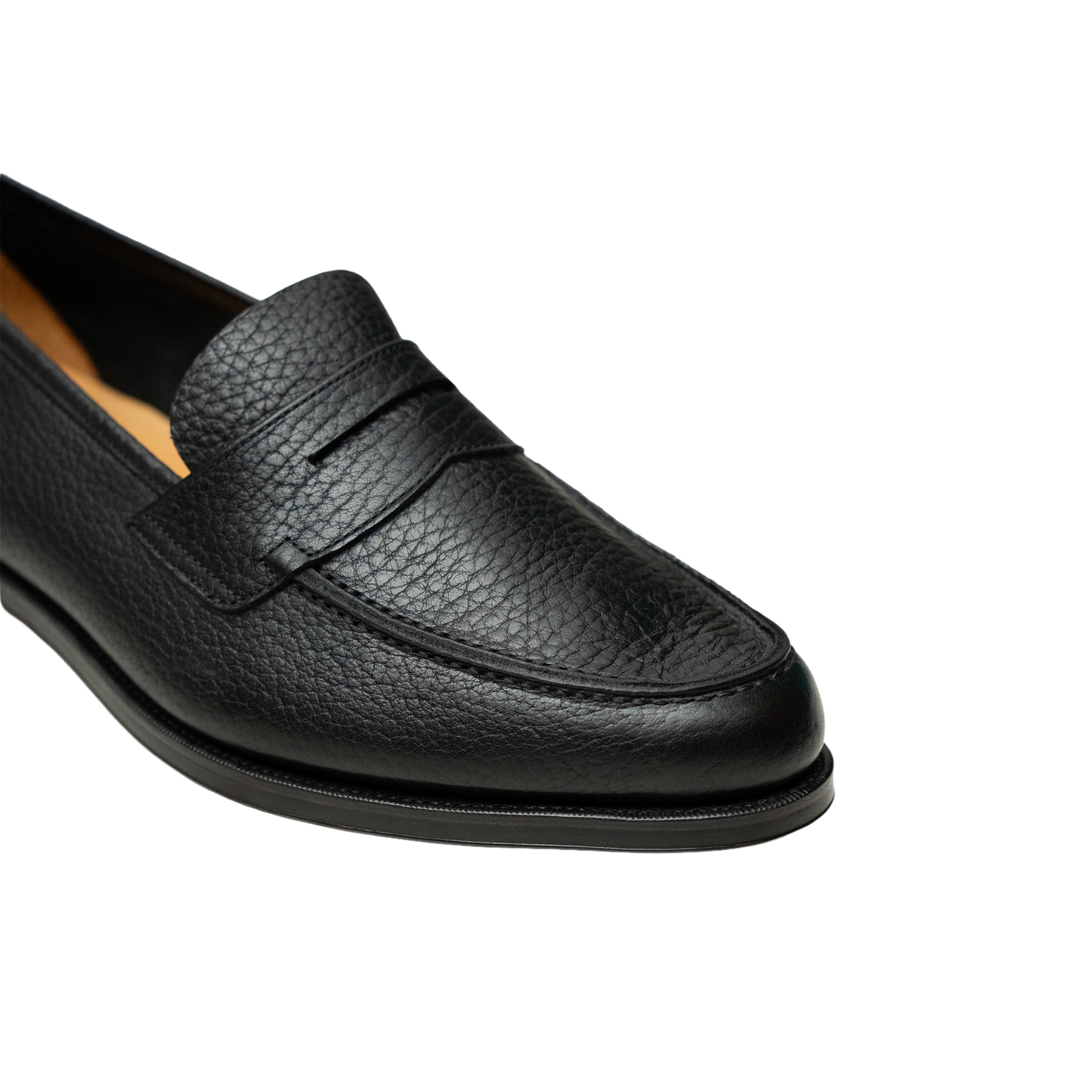 Oriental Shoemaker | Albers Unlined Penny Loafer Black Grain
