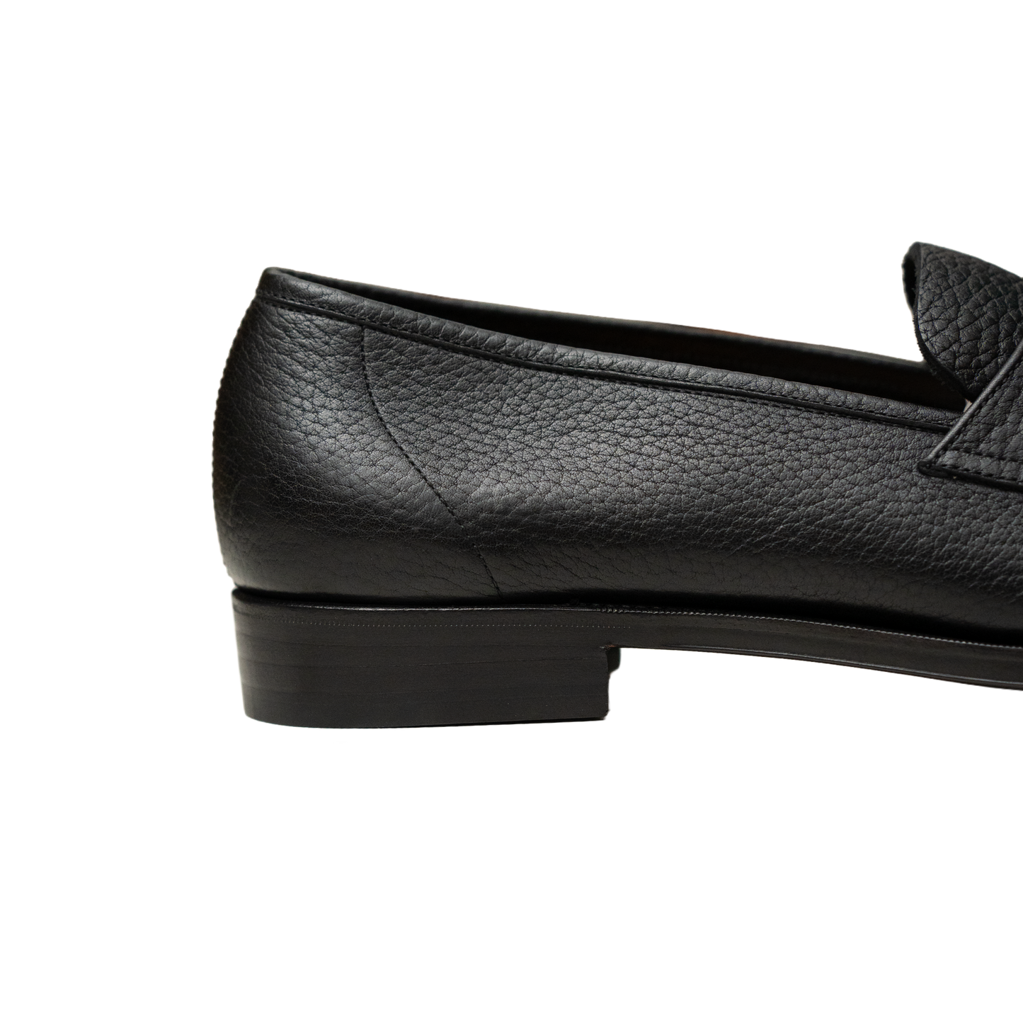 Oriental Shoemaker | Albers Unlined Penny Loafer Black Grain