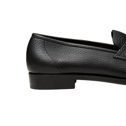Oriental Shoemaker | Albers Unlined Penny Loafer Black Grain
