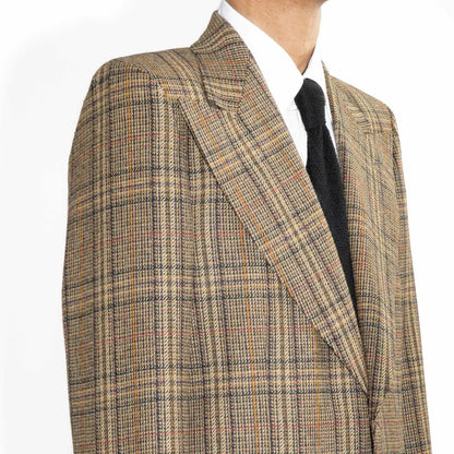 Husbands Paris | Single Breasted Jacket in Tweed Bronze Prince of Wales