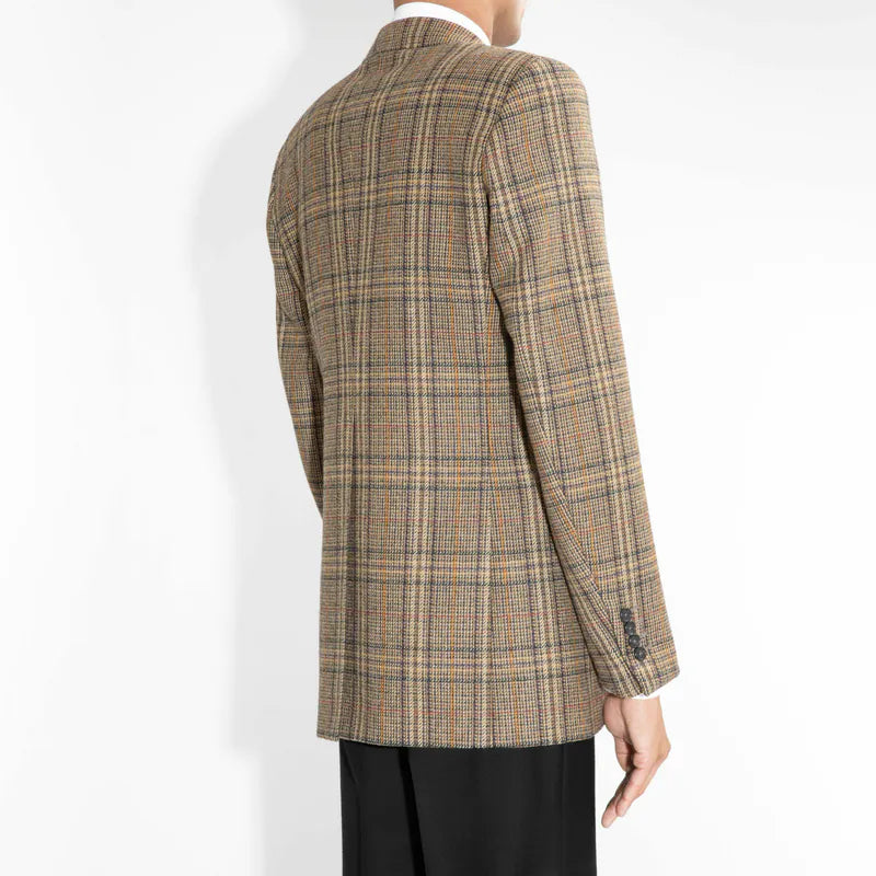 Husbands Paris | Single Breasted Jacket in Tweed Bronze Prince of Wales