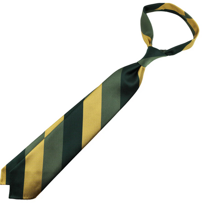 Shibumi Firenze | Japanese Repp Stripe Silk Tie Forest / Green / Yellow