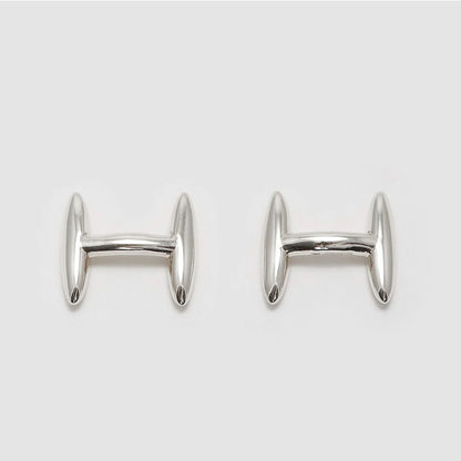 Codis Maya | Phi Ellipse Cufflink Rhodium