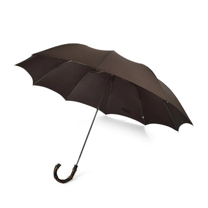 Fox Umbrella | Scorched Whangee Crook Handle Telescopic Brown